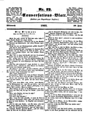 Regensburger Conversations-Blatt (Regensburger Tagblatt) Mittwoch 18. Juni 1862