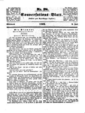 Regensburger Conversations-Blatt (Regensburger Tagblatt) Mittwoch 2. Juli 1862