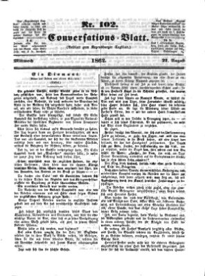 Regensburger Conversations-Blatt (Regensburger Tagblatt) Mittwoch 27. August 1862