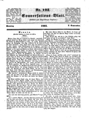 Regensburger Conversations-Blatt (Regensburger Tagblatt) Sonntag 7. September 1862