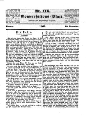 Regensburger Conversations-Blatt (Regensburger Tagblatt) Sonntag 28. September 1862