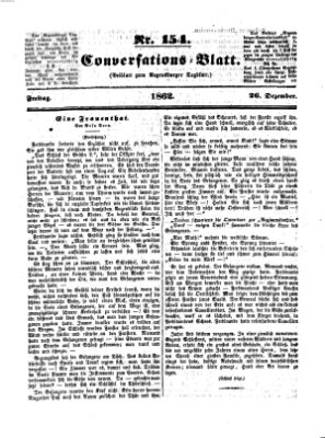 Regensburger Conversations-Blatt (Regensburger Tagblatt) Freitag 26. Dezember 1862