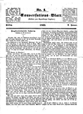 Regensburger Conversations-Blatt (Regensburger Tagblatt) Freitag 2. Januar 1863