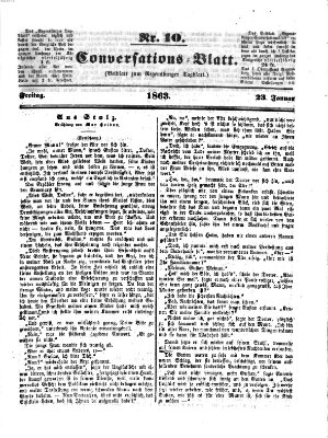 Regensburger Conversations-Blatt (Regensburger Tagblatt) Freitag 23. Januar 1863