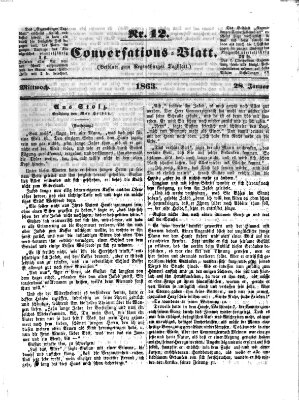 Regensburger Conversations-Blatt (Regensburger Tagblatt) Mittwoch 28. Januar 1863