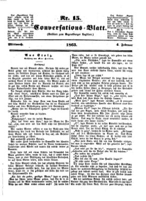 Regensburger Conversations-Blatt (Regensburger Tagblatt) Mittwoch 4. Februar 1863
