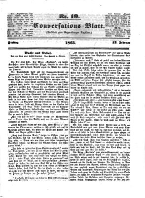 Regensburger Conversations-Blatt (Regensburger Tagblatt) Freitag 13. Februar 1863