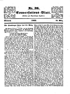 Regensburger Conversations-Blatt (Regensburger Tagblatt) Mittwoch 25. März 1863