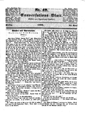 Regensburger Conversations-Blatt (Regensburger Tagblatt) Freitag 24. April 1863