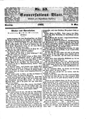Regensburger Conversations-Blatt (Regensburger Tagblatt) Sonntag 3. Mai 1863