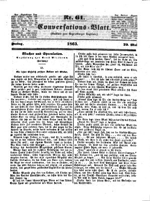 Regensburger Conversations-Blatt (Regensburger Tagblatt) Freitag 22. Mai 1863