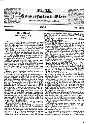 Regensburger Conversations-Blatt (Regensburger Tagblatt) Mittwoch 24. Juni 1863