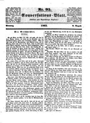 Regensburger Conversations-Blatt (Regensburger Tagblatt) Sonntag 9. August 1863