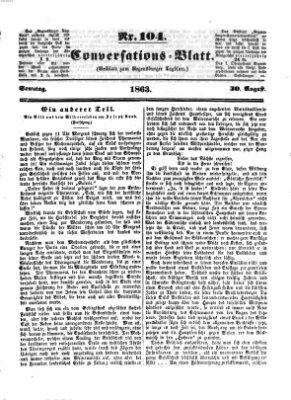 Regensburger Conversations-Blatt (Regensburger Tagblatt) Sonntag 30. August 1863