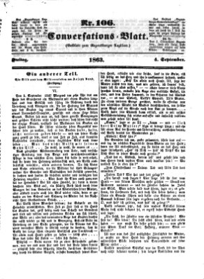 Regensburger Conversations-Blatt (Regensburger Tagblatt) Freitag 4. September 1863