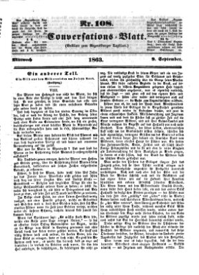 Regensburger Conversations-Blatt (Regensburger Tagblatt) Mittwoch 9. September 1863
