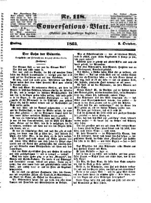 Regensburger Conversations-Blatt (Regensburger Tagblatt) Freitag 2. Oktober 1863