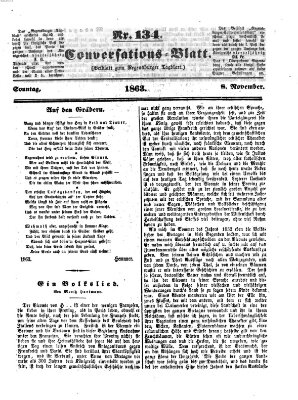 Regensburger Conversations-Blatt (Regensburger Tagblatt) Sonntag 8. November 1863