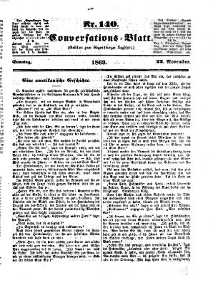 Regensburger Conversations-Blatt (Regensburger Tagblatt) Sonntag 22. November 1863