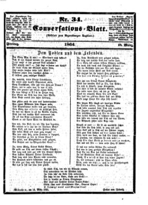 Regensburger Conversations-Blatt (Regensburger Tagblatt) Freitag 18. März 1864