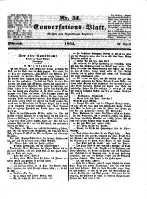 Regensburger Conversations-Blatt (Regensburger Tagblatt) Mittwoch 27. April 1864