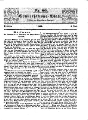 Regensburger Conversations-Blatt (Regensburger Tagblatt) Sonntag 3. Juli 1864