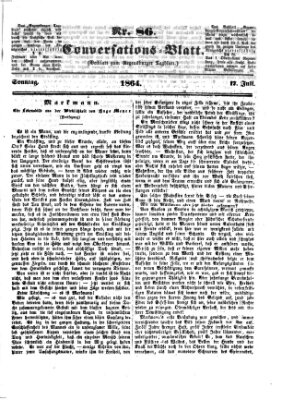 Regensburger Conversations-Blatt (Regensburger Tagblatt) Sonntag 17. Juli 1864