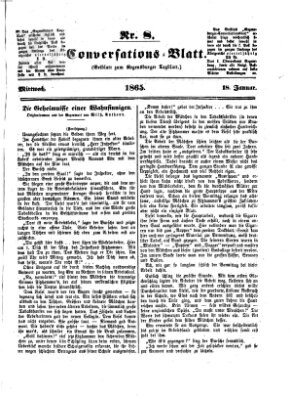 Regensburger Conversations-Blatt (Regensburger Tagblatt) Mittwoch 18. Januar 1865