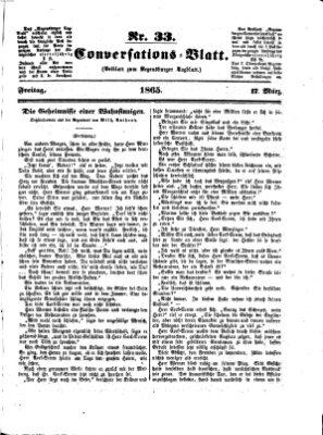 Regensburger Conversations-Blatt (Regensburger Tagblatt) Freitag 17. März 1865