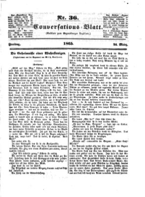 Regensburger Conversations-Blatt (Regensburger Tagblatt) Freitag 24. März 1865
