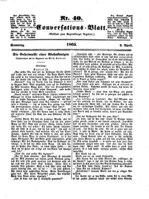 Regensburger Conversations-Blatt (Regensburger Tagblatt) Sonntag 2. April 1865