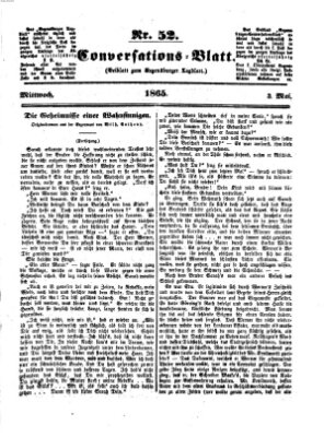 Regensburger Conversations-Blatt (Regensburger Tagblatt) Mittwoch 3. Mai 1865