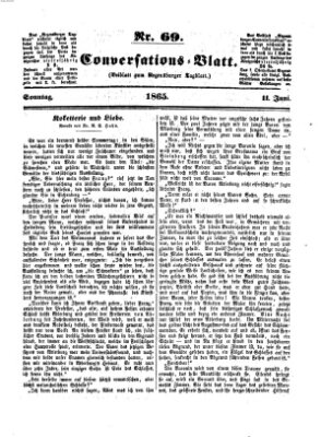 Regensburger Conversations-Blatt (Regensburger Tagblatt) Sonntag 11. Juni 1865