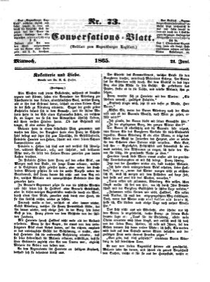 Regensburger Conversations-Blatt (Regensburger Tagblatt) Mittwoch 21. Juni 1865