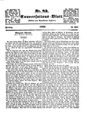 Regensburger Conversations-Blatt (Regensburger Tagblatt) Freitag 14. Juli 1865