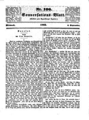 Regensburger Conversations-Blatt (Regensburger Tagblatt) Mittwoch 6. September 1865