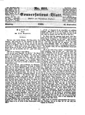 Regensburger Conversations-Blatt (Regensburger Tagblatt) Sonntag 17. September 1865
