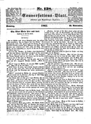 Regensburger Conversations-Blatt (Regensburger Tagblatt) Sonntag 19. November 1865