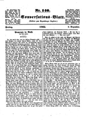 Regensburger Conversations-Blatt (Regensburger Tagblatt) Freitag 8. Dezember 1865
