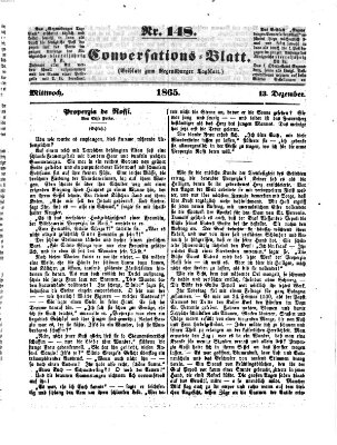 Regensburger Conversations-Blatt (Regensburger Tagblatt) Mittwoch 13. Dezember 1865