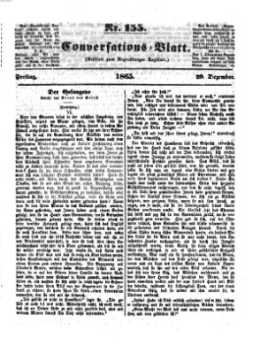 Regensburger Conversations-Blatt (Regensburger Tagblatt) Freitag 29. Dezember 1865