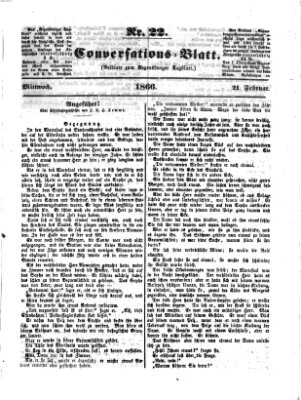 Regensburger Conversations-Blatt (Regensburger Tagblatt) Mittwoch 21. Februar 1866