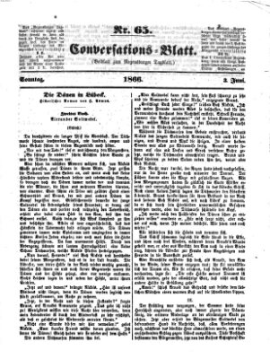 Regensburger Conversations-Blatt (Regensburger Tagblatt) Sonntag 3. Juni 1866