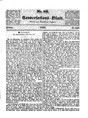 Regensburger Conversations-Blatt (Regensburger Tagblatt) Freitag 13. Juli 1866