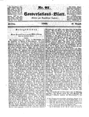 Regensburger Conversations-Blatt (Regensburger Tagblatt) Freitag 17. August 1866