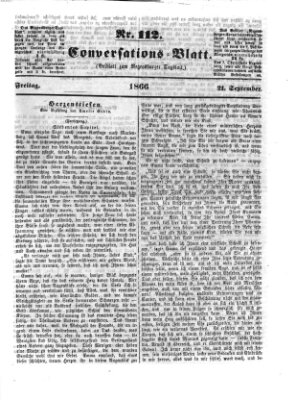 Regensburger Conversations-Blatt (Regensburger Tagblatt) Freitag 21. September 1866