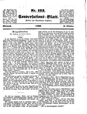 Regensburger Conversations-Blatt (Regensburger Tagblatt) Mittwoch 17. Oktober 1866