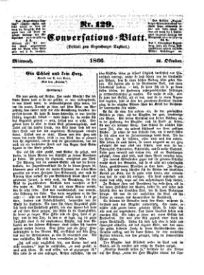 Regensburger Conversations-Blatt (Regensburger Tagblatt) Mittwoch 31. Oktober 1866