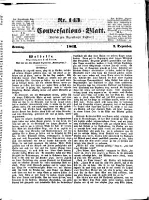 Regensburger Conversations-Blatt (Regensburger Tagblatt) Sonntag 2. Dezember 1866
