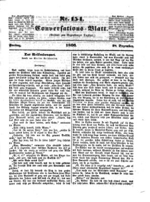 Regensburger Conversations-Blatt (Regensburger Tagblatt) Freitag 28. Dezember 1866